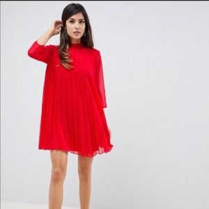 NWT ASOS Design Red Babydoll Dress